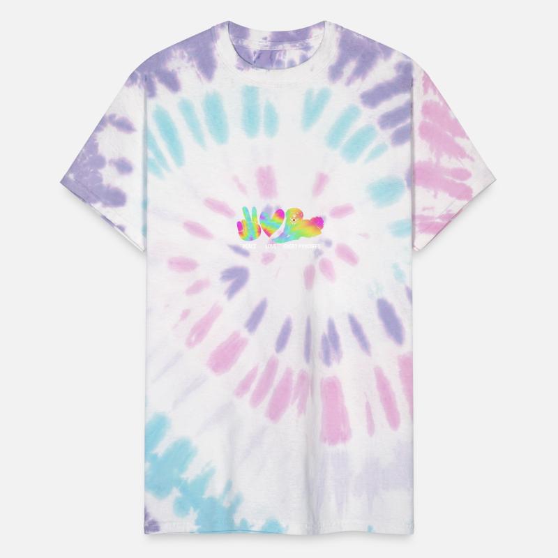 Dog Lover Tie Dye Peace Love Dog Great Pyrenees