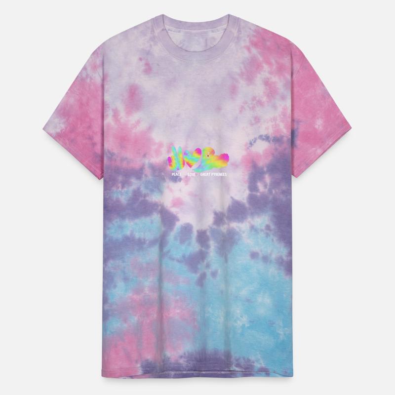 Dog Lover Tie Dye Peace Love Dog Great Pyrenees