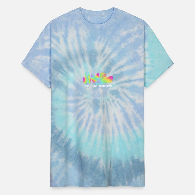 Dog Lover Tie Dye Peace Love Dog Great Pyrenees