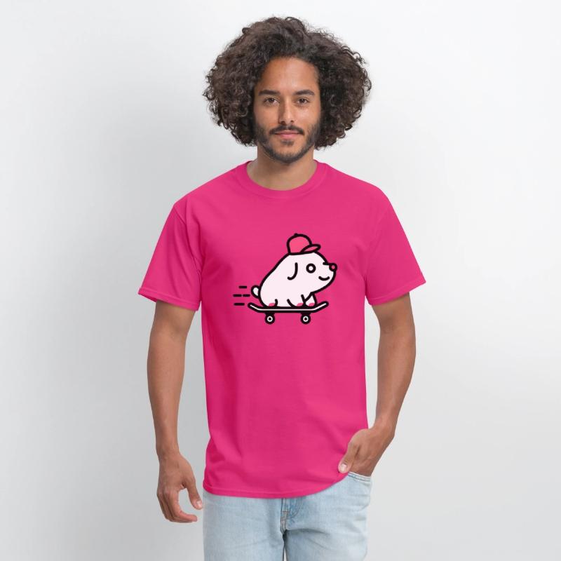 Dog Skateboarding With Red Cap