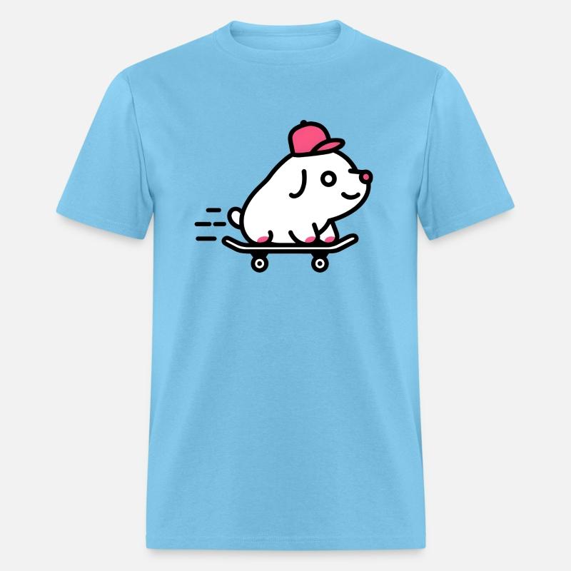 Dog Skateboarding With Red Cap