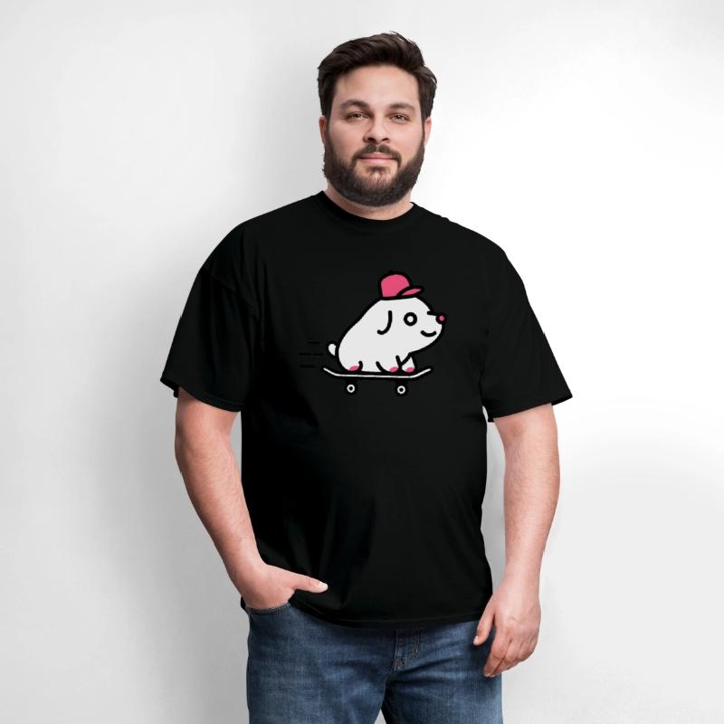 Dog Skateboarding With Red Cap