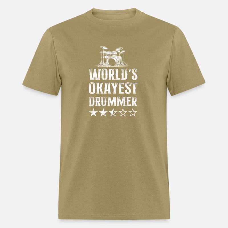 Drummer Drum Set Vintage World'S Okayest Drummer