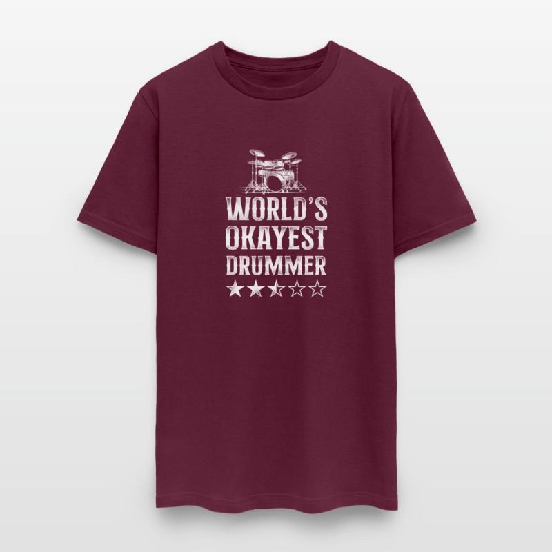 Drummer Drum Set Vintage World'S Okayest Drummer