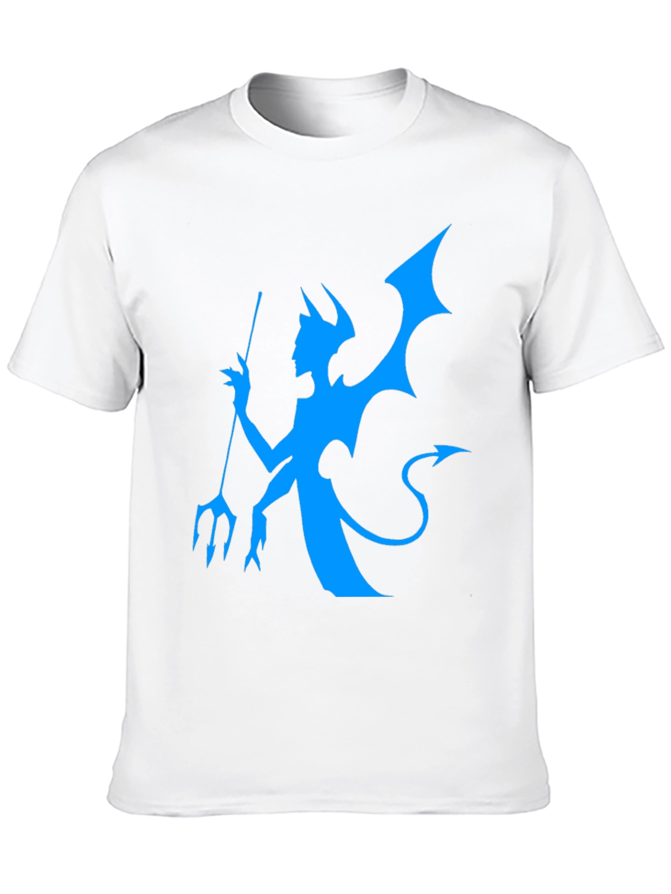 Black T-Shirt with Blue Devil Graphic