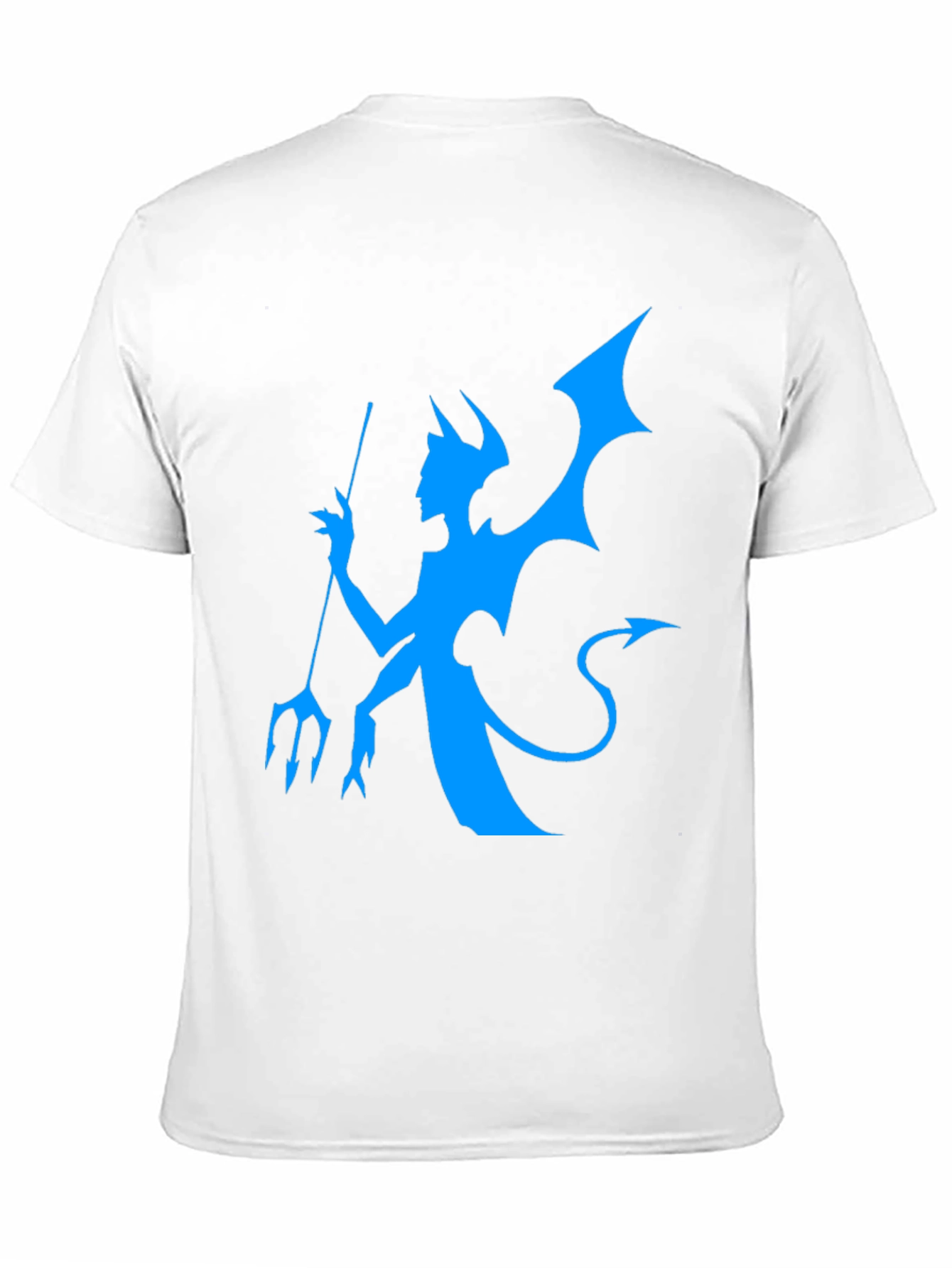 Black T-Shirt with Blue Devil Graphic