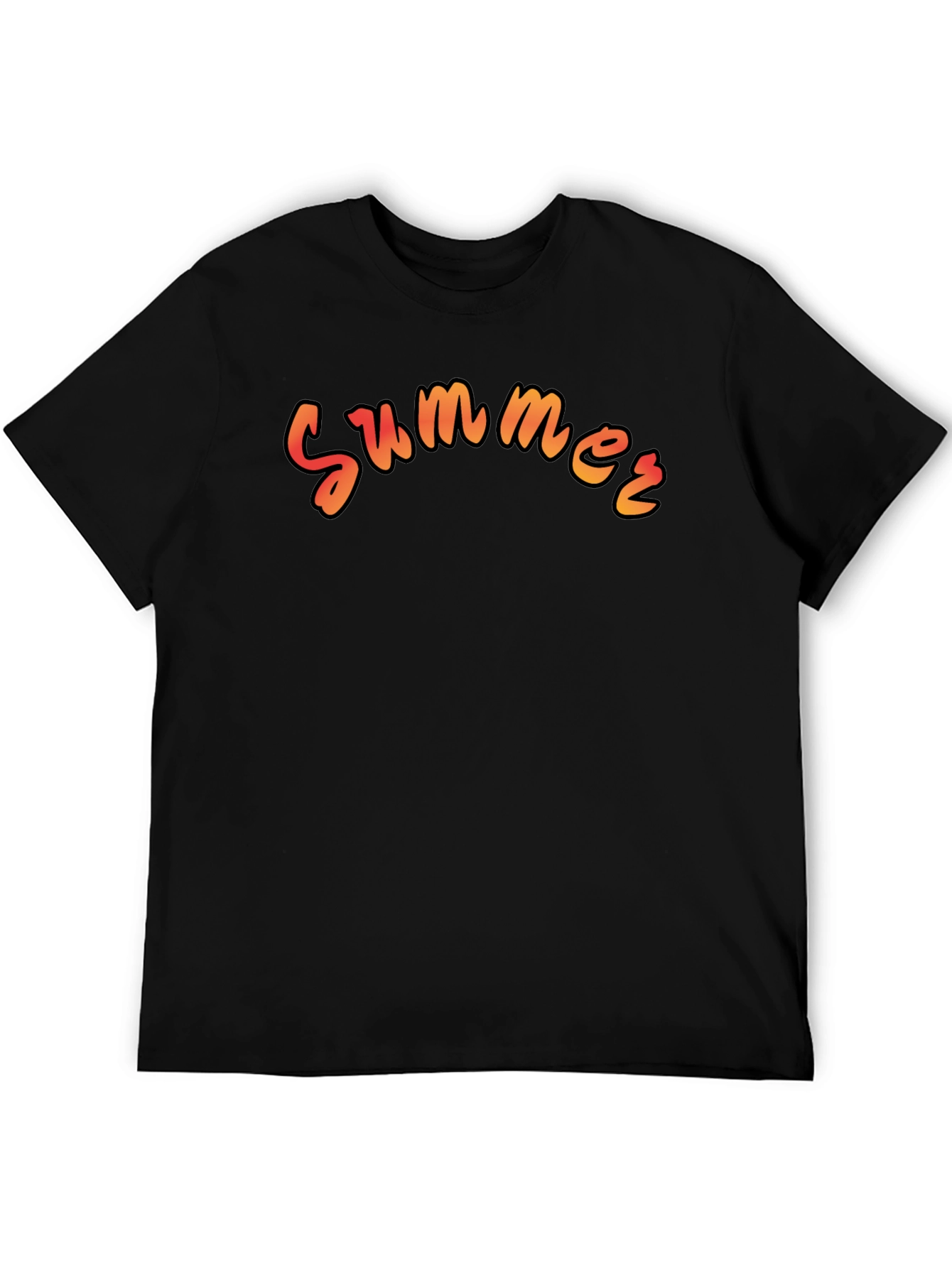 Summer Graphic Black T-Shirt