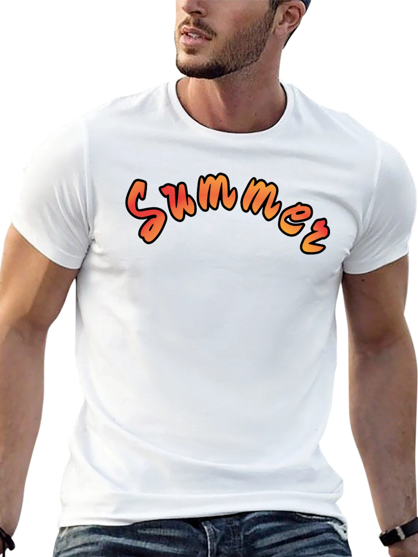 Summer Graphic Black T-Shirt