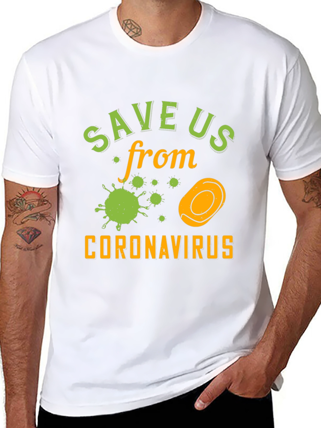 Save Us From Coronavirus Graphic T-Shirt