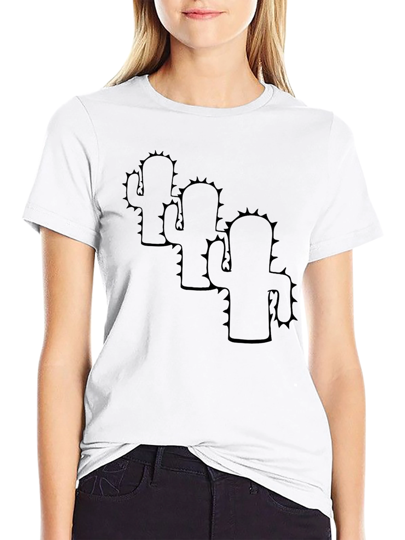 Cactus Trio Black T-Shirt - Desert Vibes
