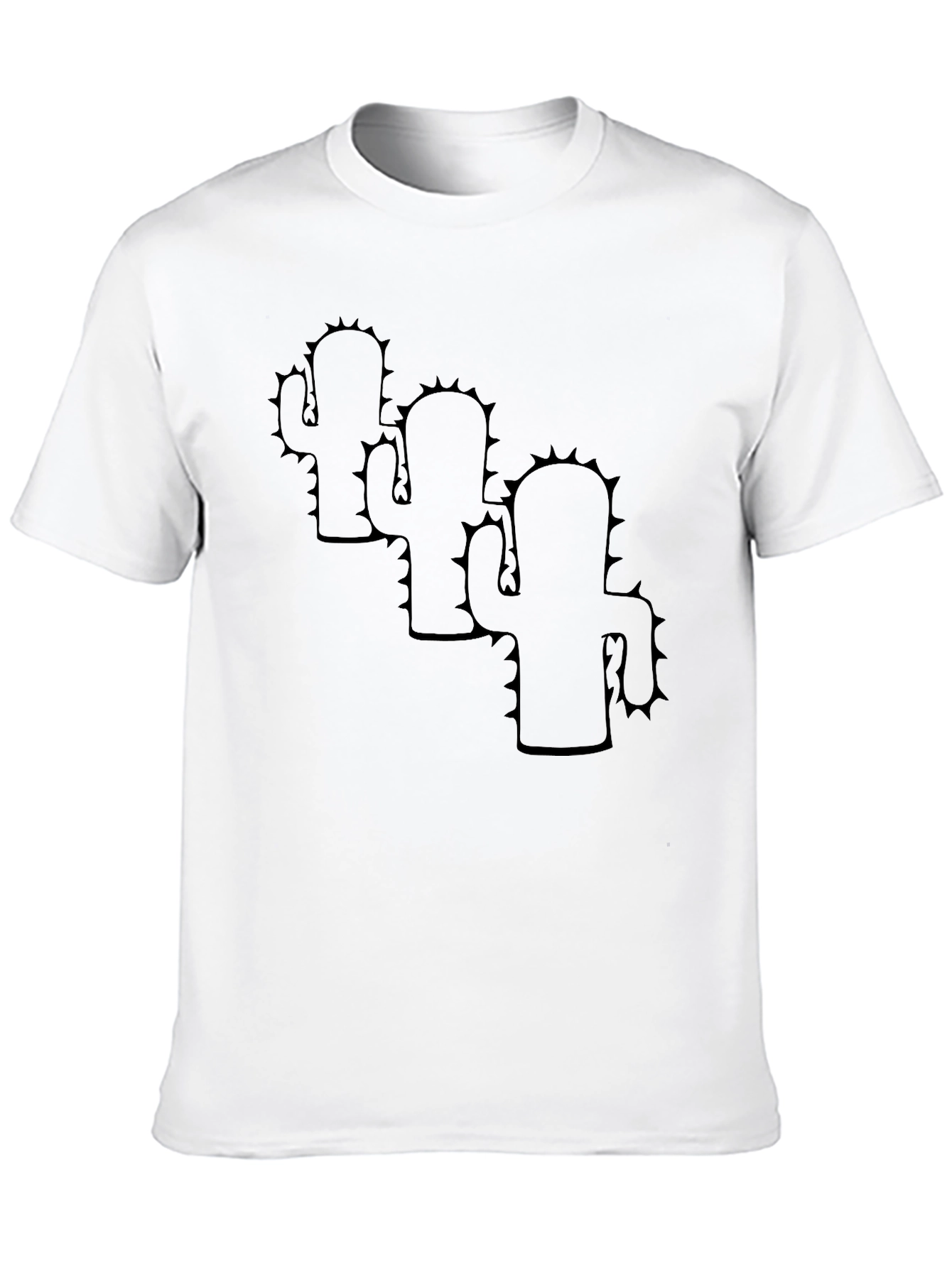 Cactus Trio Black T-Shirt - Desert Vibes