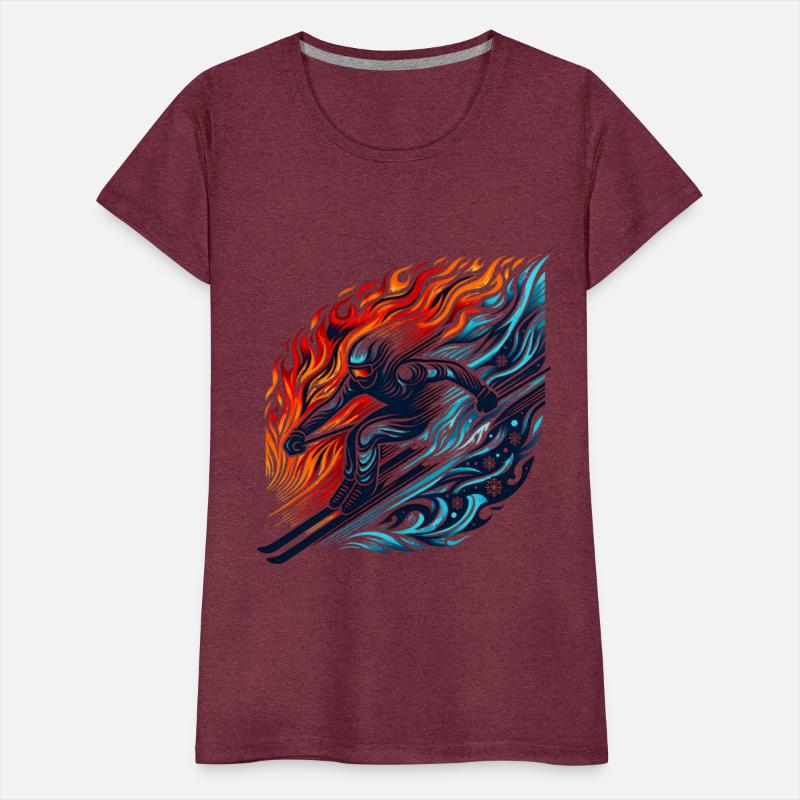 Dynamic Skier in Flames and Ice