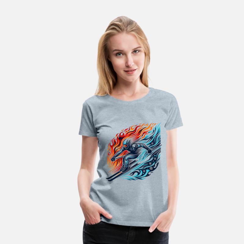 Dynamic Skier in Flames and Ice