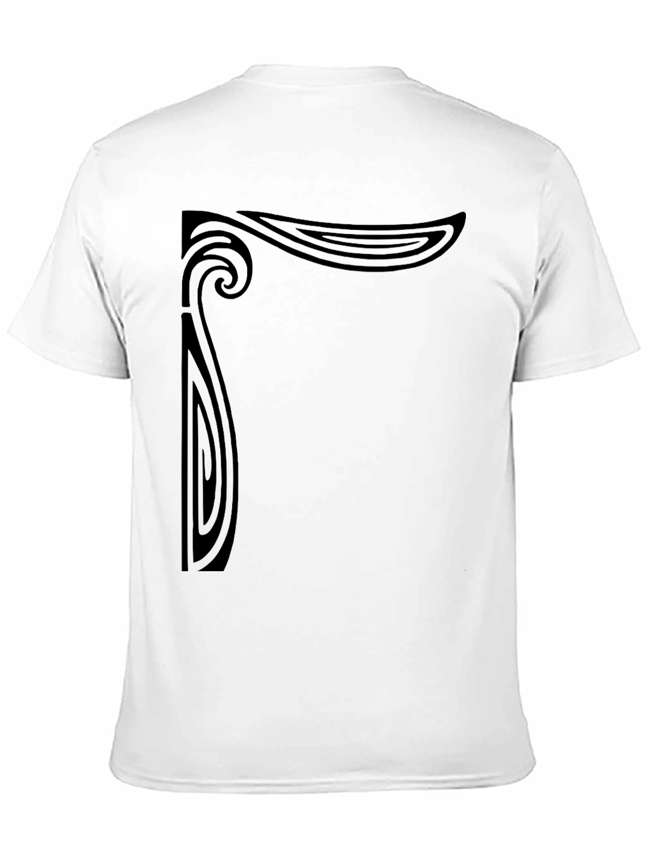 Art Nouveau Graphic Print Black T-Shirt