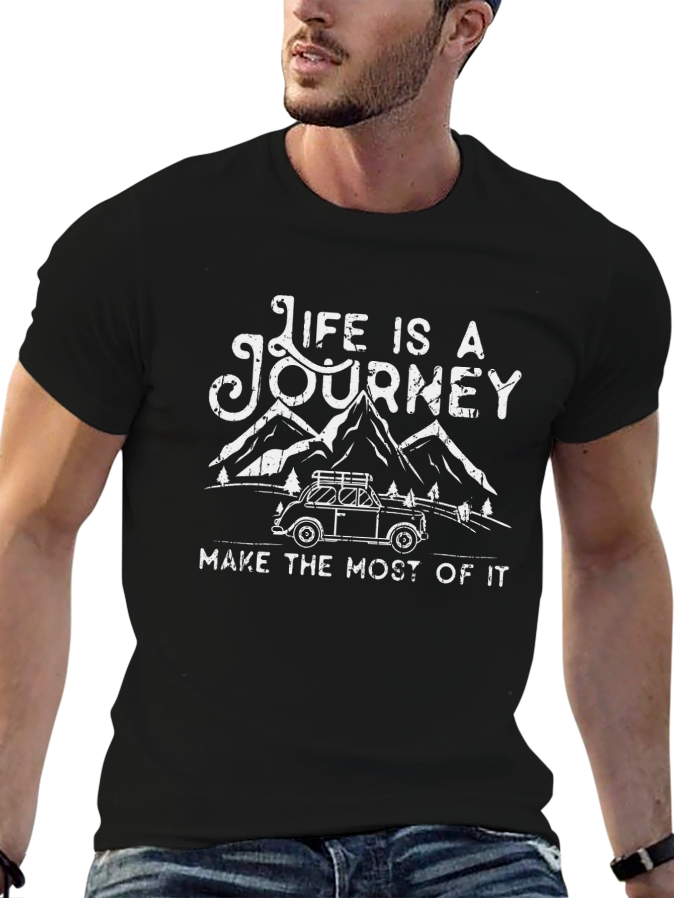 Life is a Journey Graphic Tee - Black