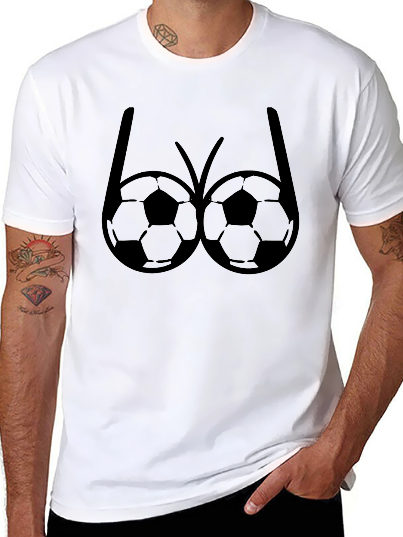 Funny Soccer Balls Graphic T-Shirt