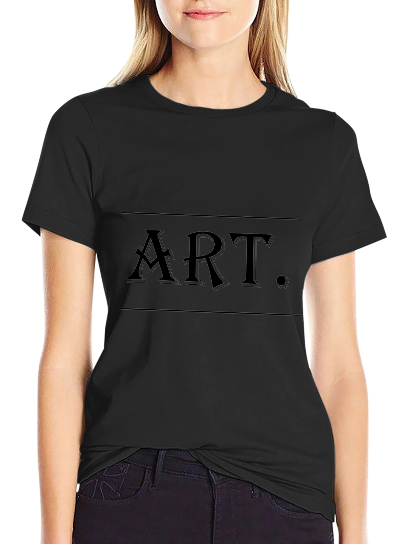 Art Graphic Black Tee - Stylish Mens Cotton T-Shirt