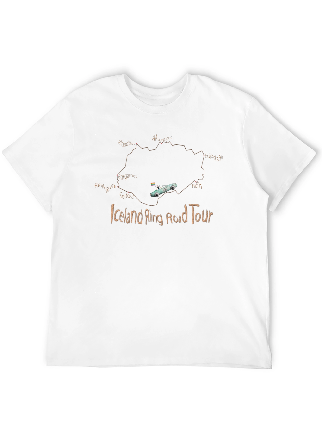 Iceland Ring Road Tour Graphic T-Shirt