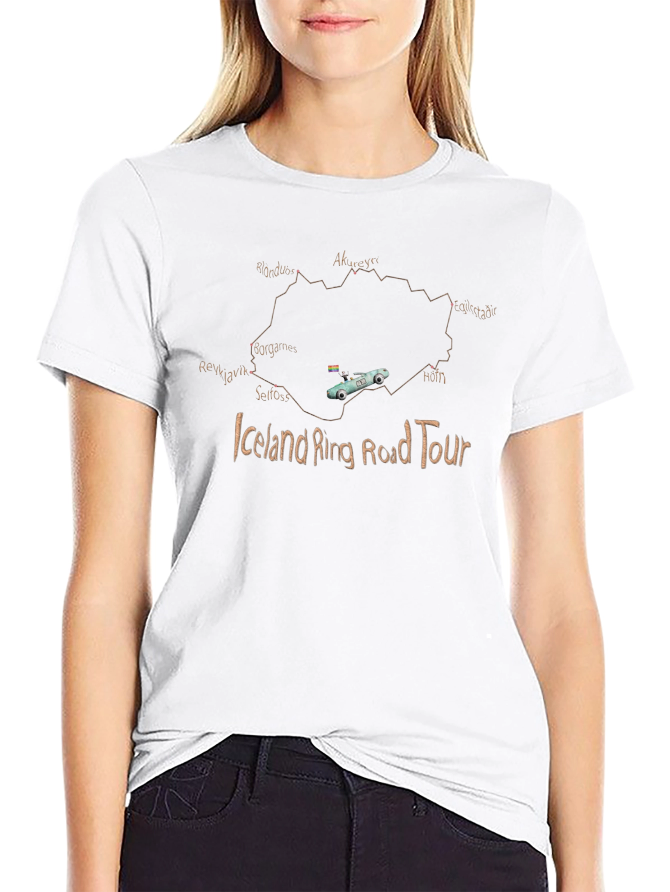 Iceland Ring Road Tour Graphic T-Shirt