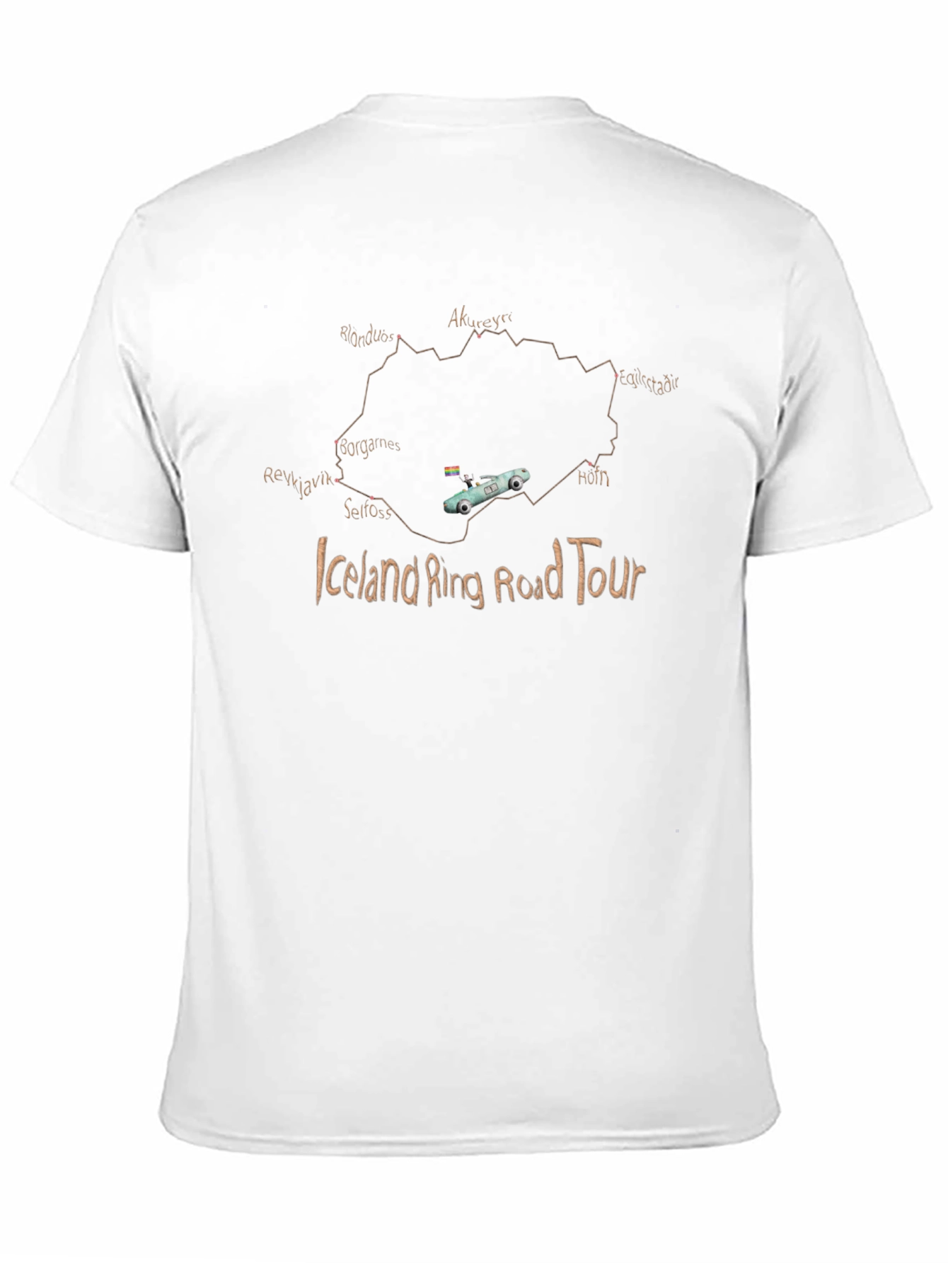Iceland Ring Road Tour Graphic T-Shirt
