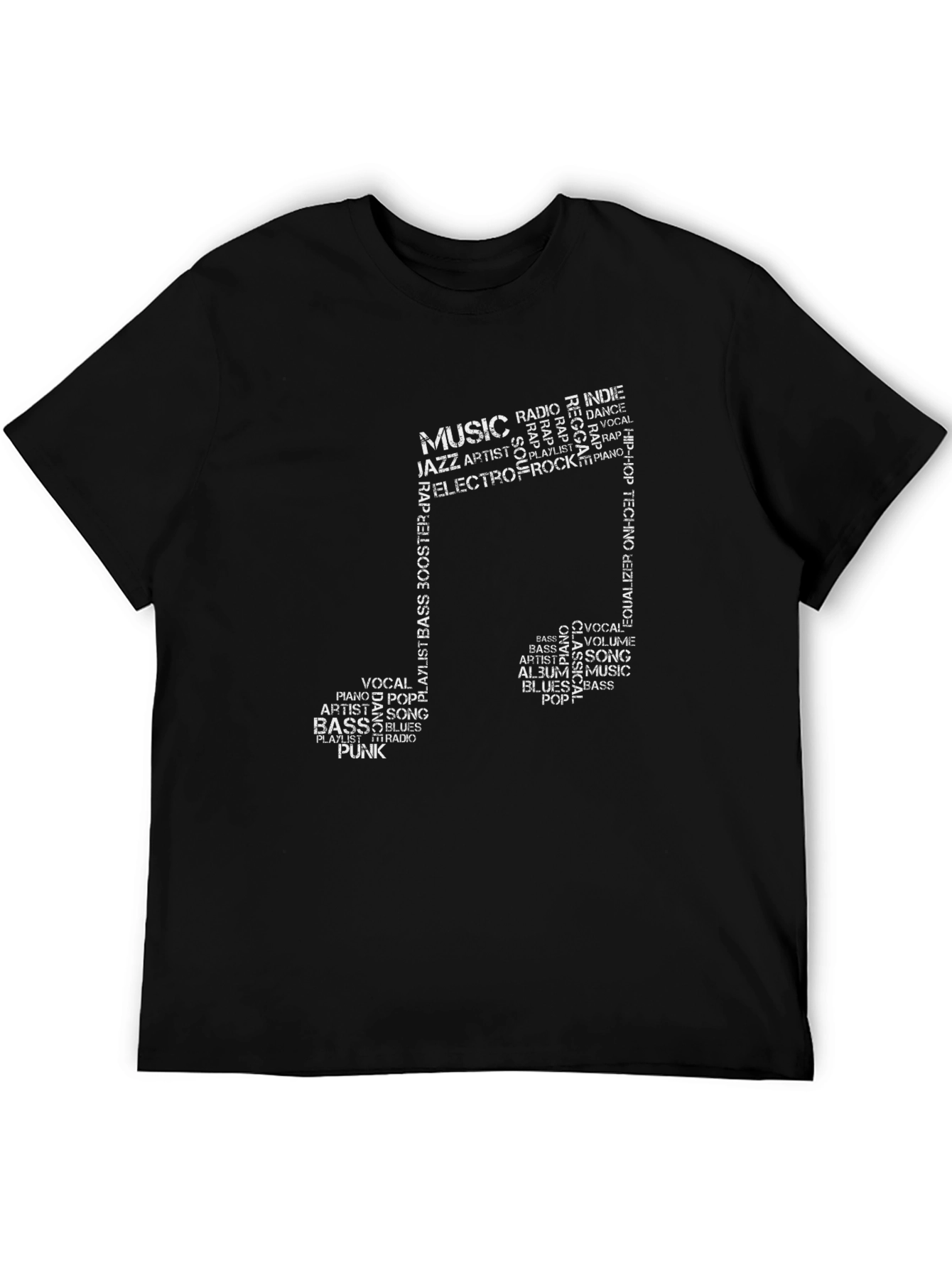 Music Note Word Art Graphic Tee