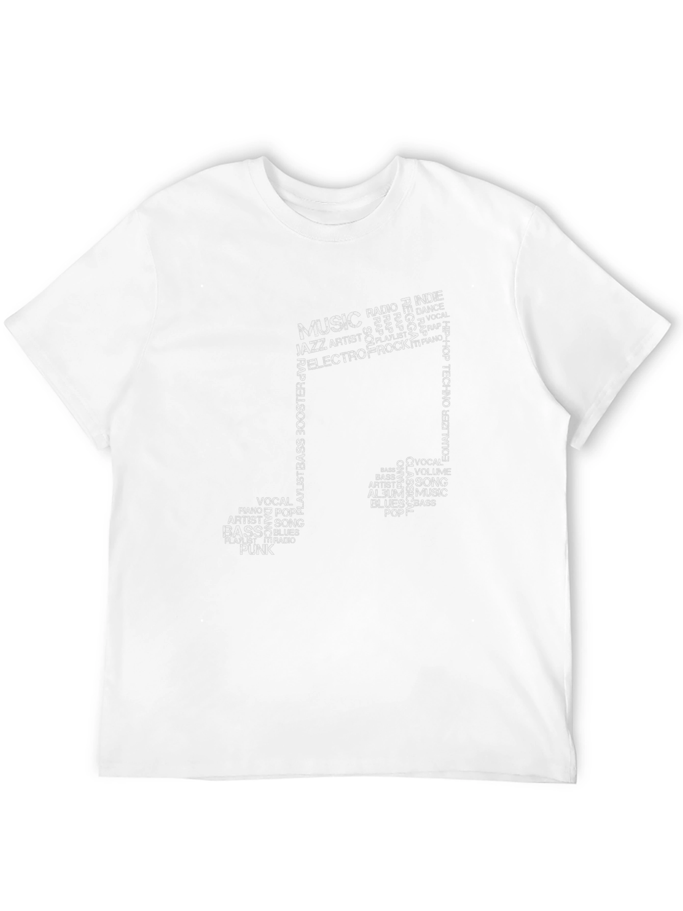 Music Note Word Art Graphic Tee