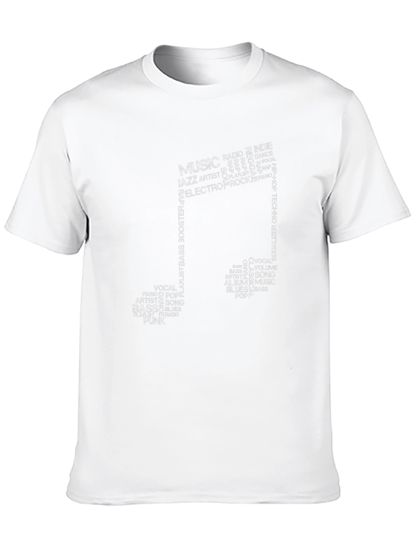 Music Note Word Art Graphic Tee