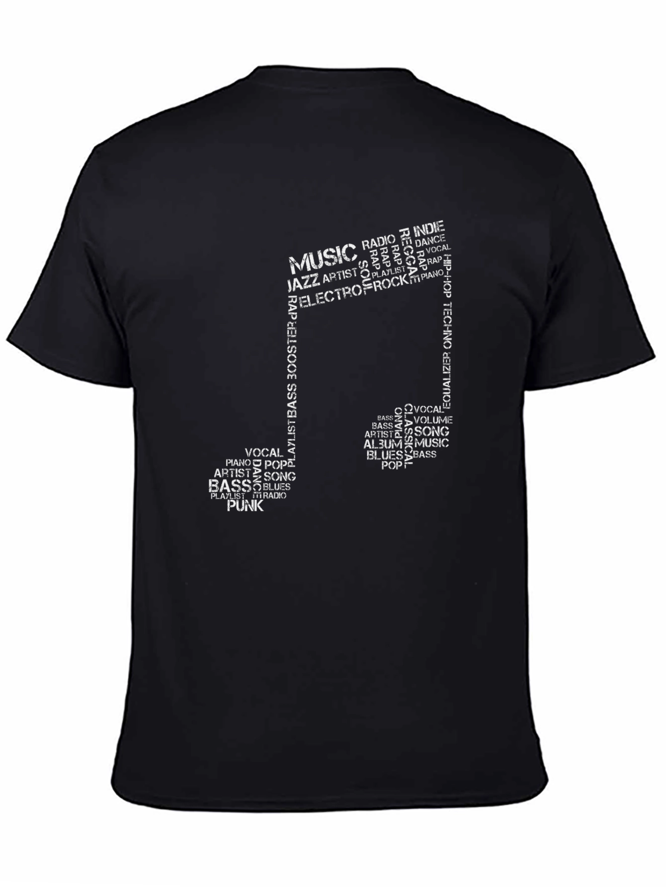 Music Note Word Art Graphic Tee