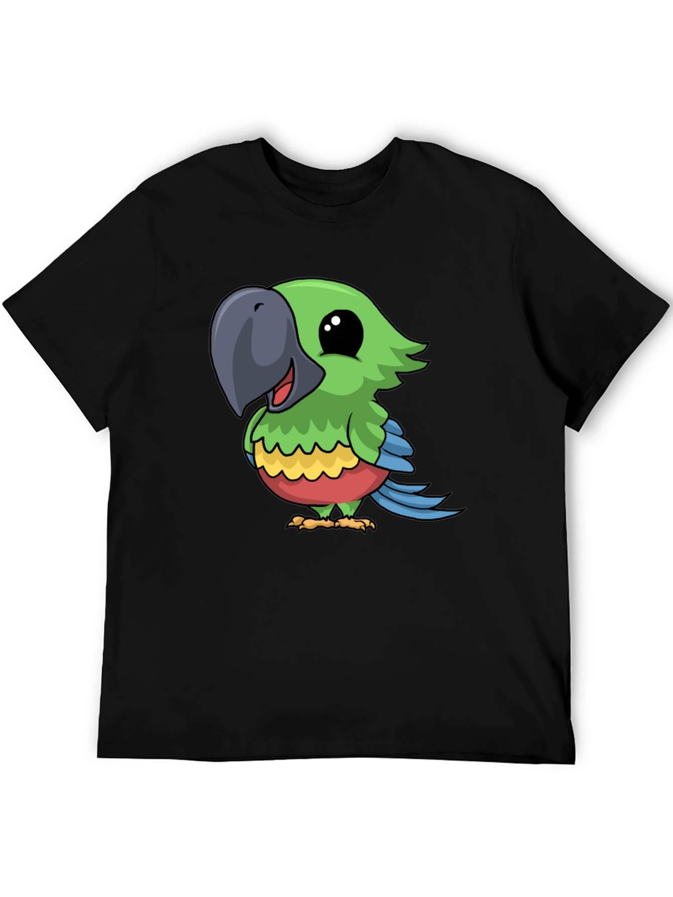 Parrot Graphic Tee - Cute Cartoon Bird T-Shirt
