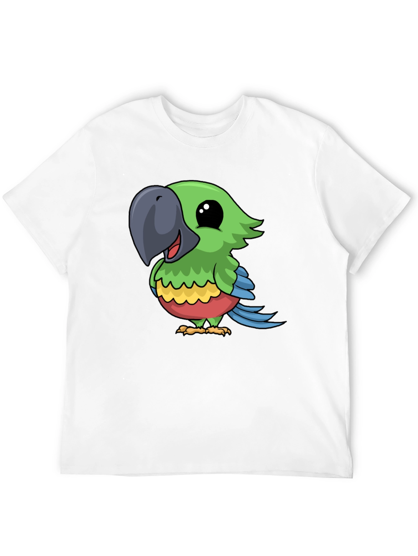 Parrot Graphic Tee - Cute Cartoon Bird T-Shirt