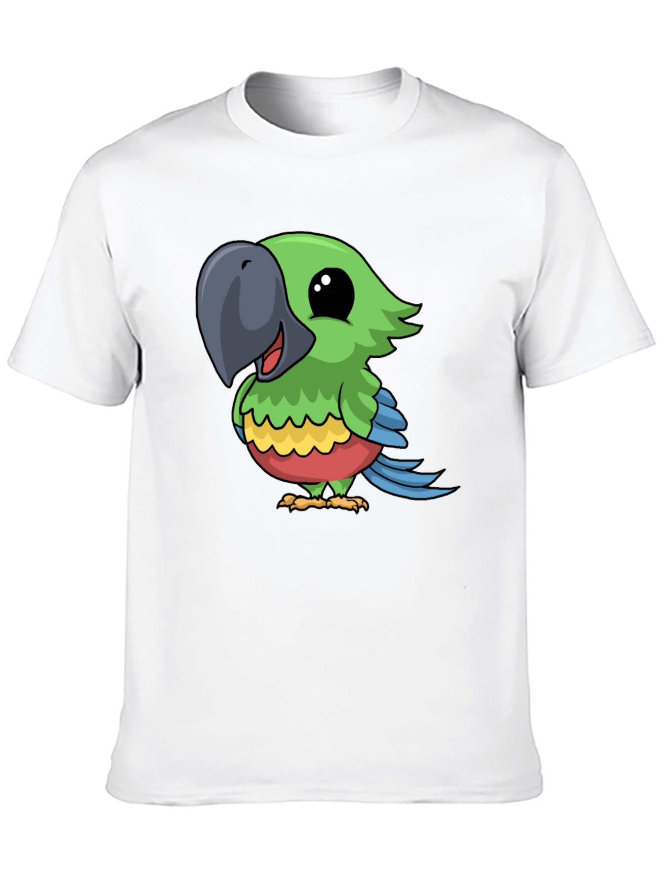 Parrot Graphic Tee - Cute Cartoon Bird T-Shirt
