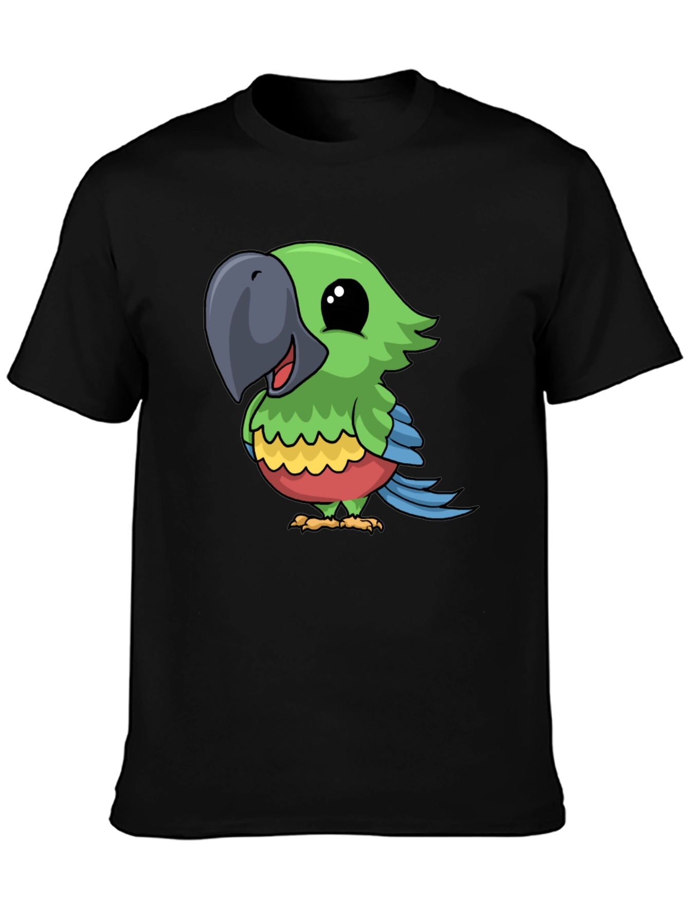 Parrot Graphic Tee - Cute Cartoon Bird T-Shirt