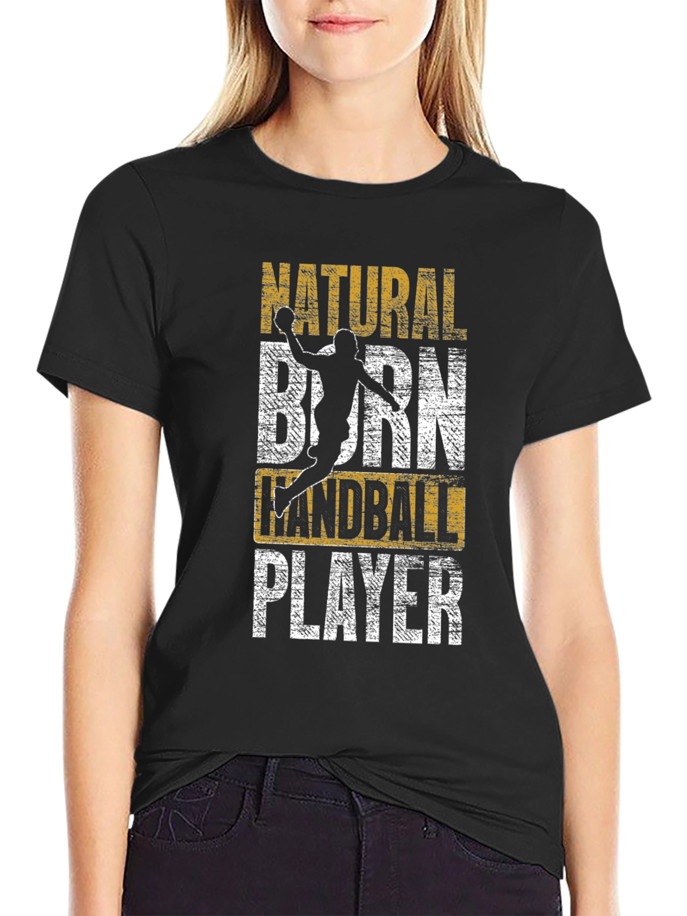 Natural Born Handball Player Graphic Tee