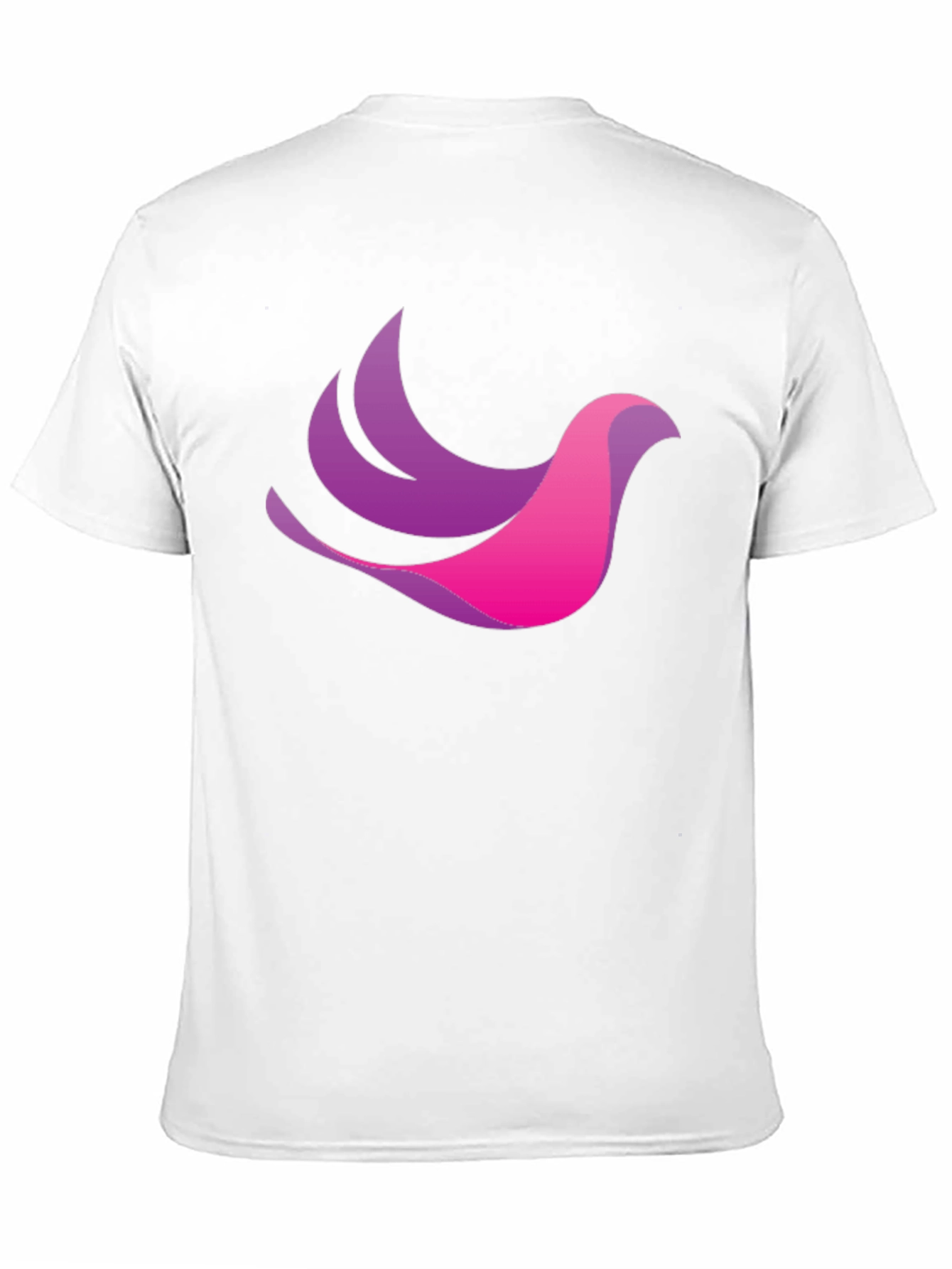 Stylish Black T-Shirt with Gradient Bird Design