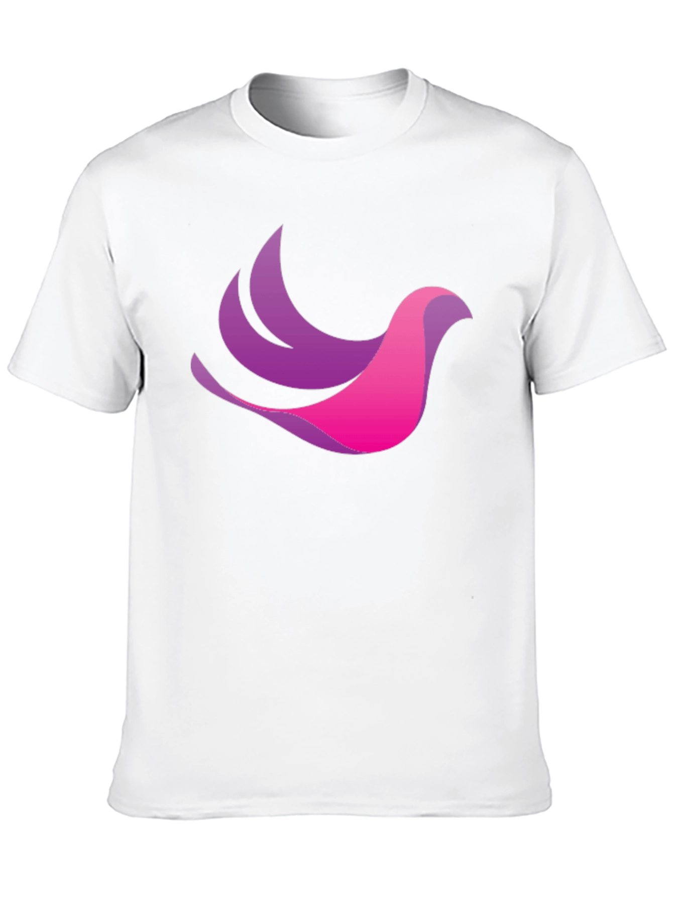Stylish Black T-Shirt with Gradient Bird Design