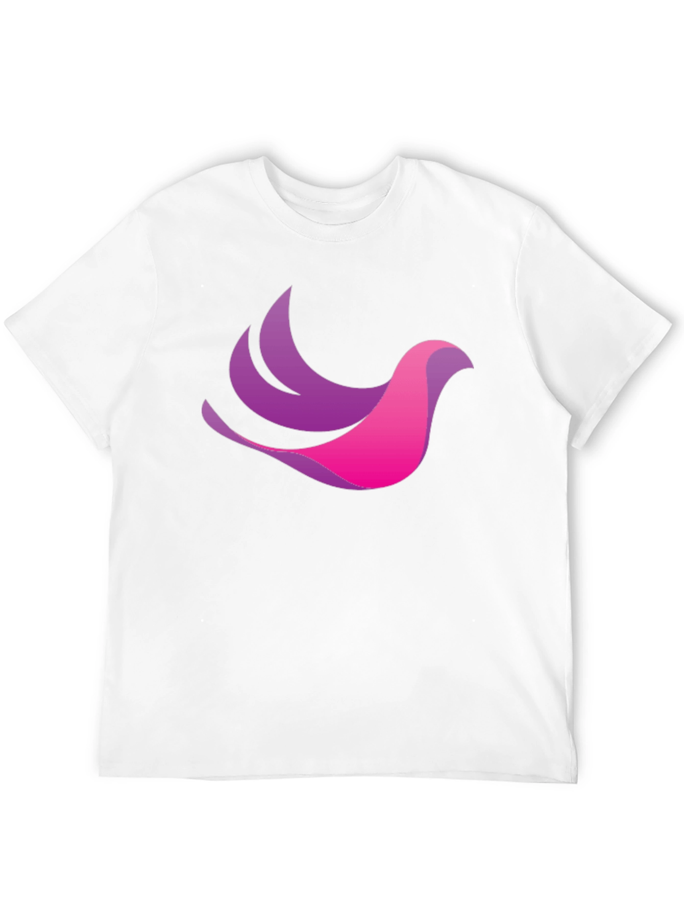 Stylish Black T-Shirt with Gradient Bird Design
