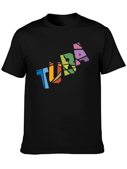 Colorful TUBA Graphic Black T-Shirt