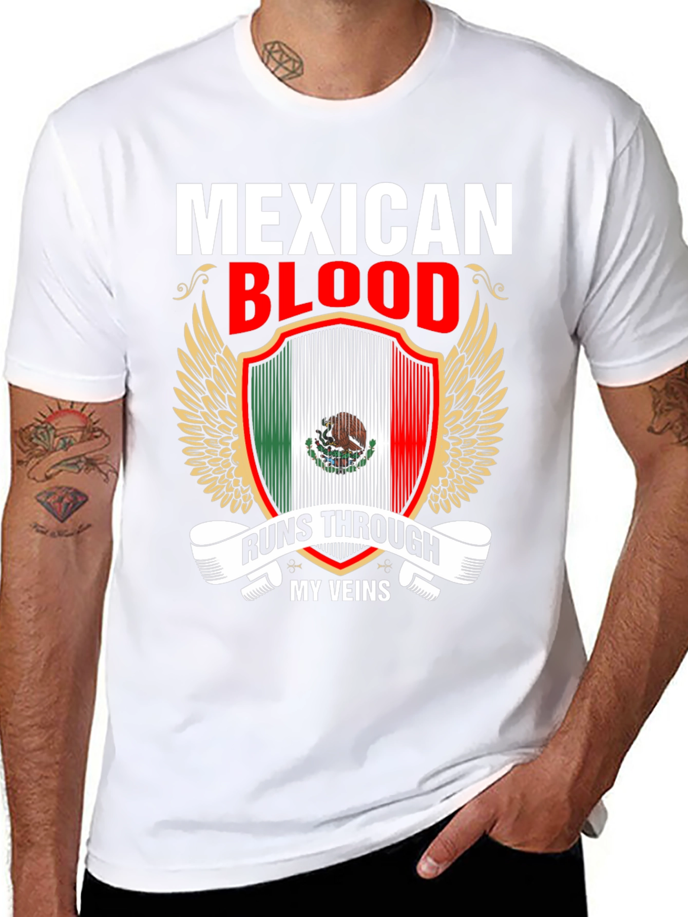 Mexican Blood Runs Through My Veins T-Shirt