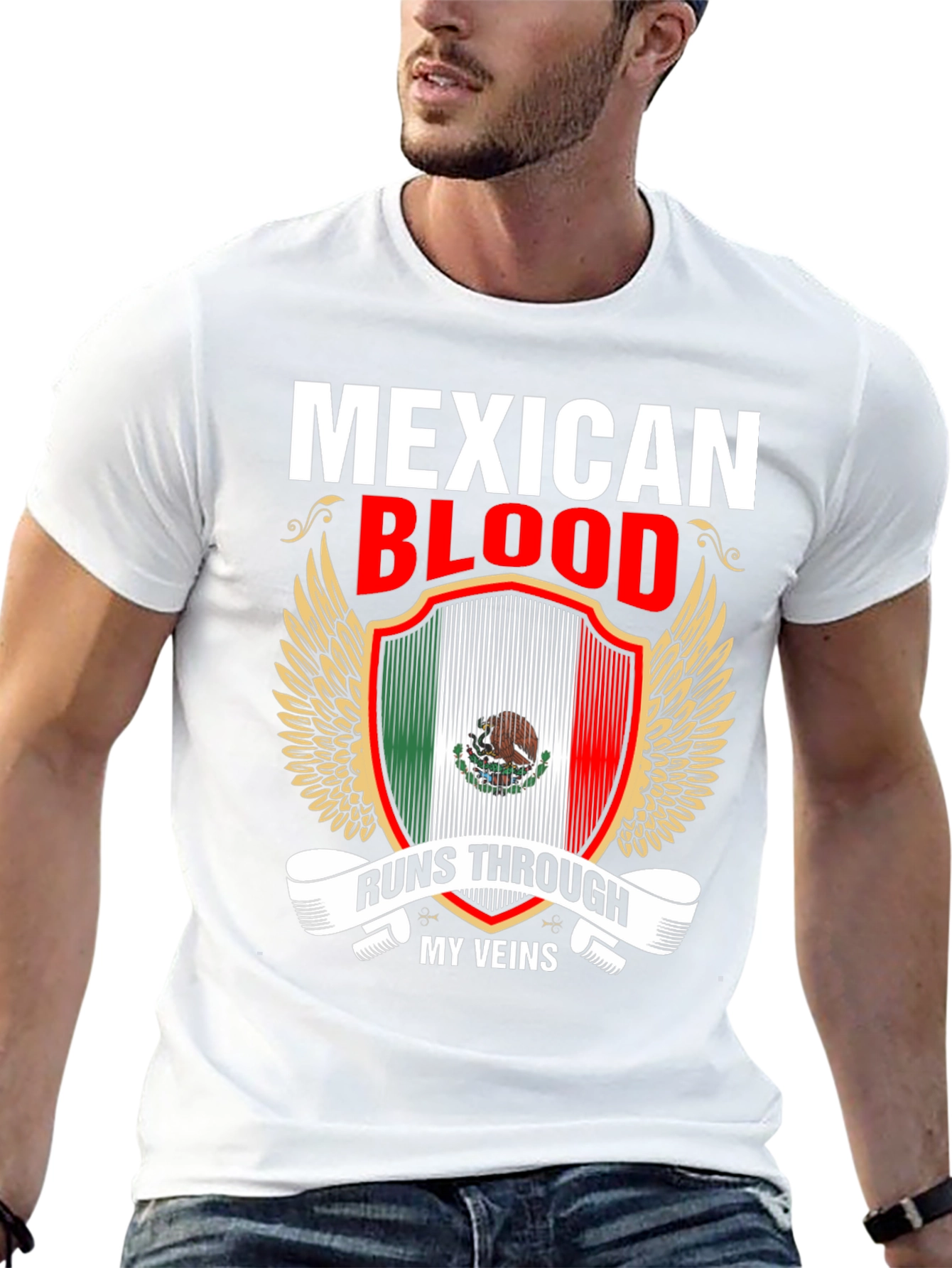 Mexican Blood Runs Through My Veins T-Shirt
