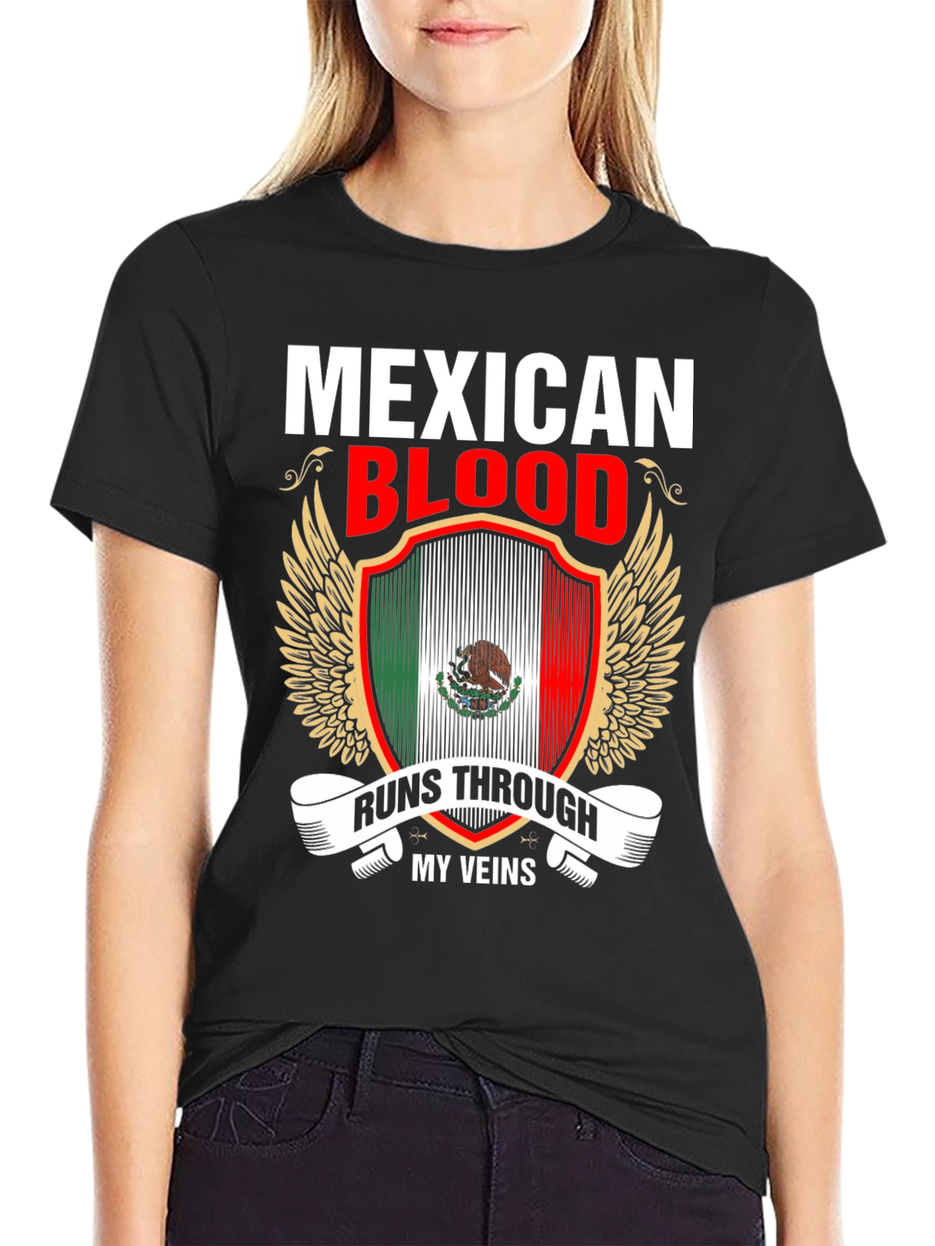 Mexican Blood Runs Through My Veins T-Shirt