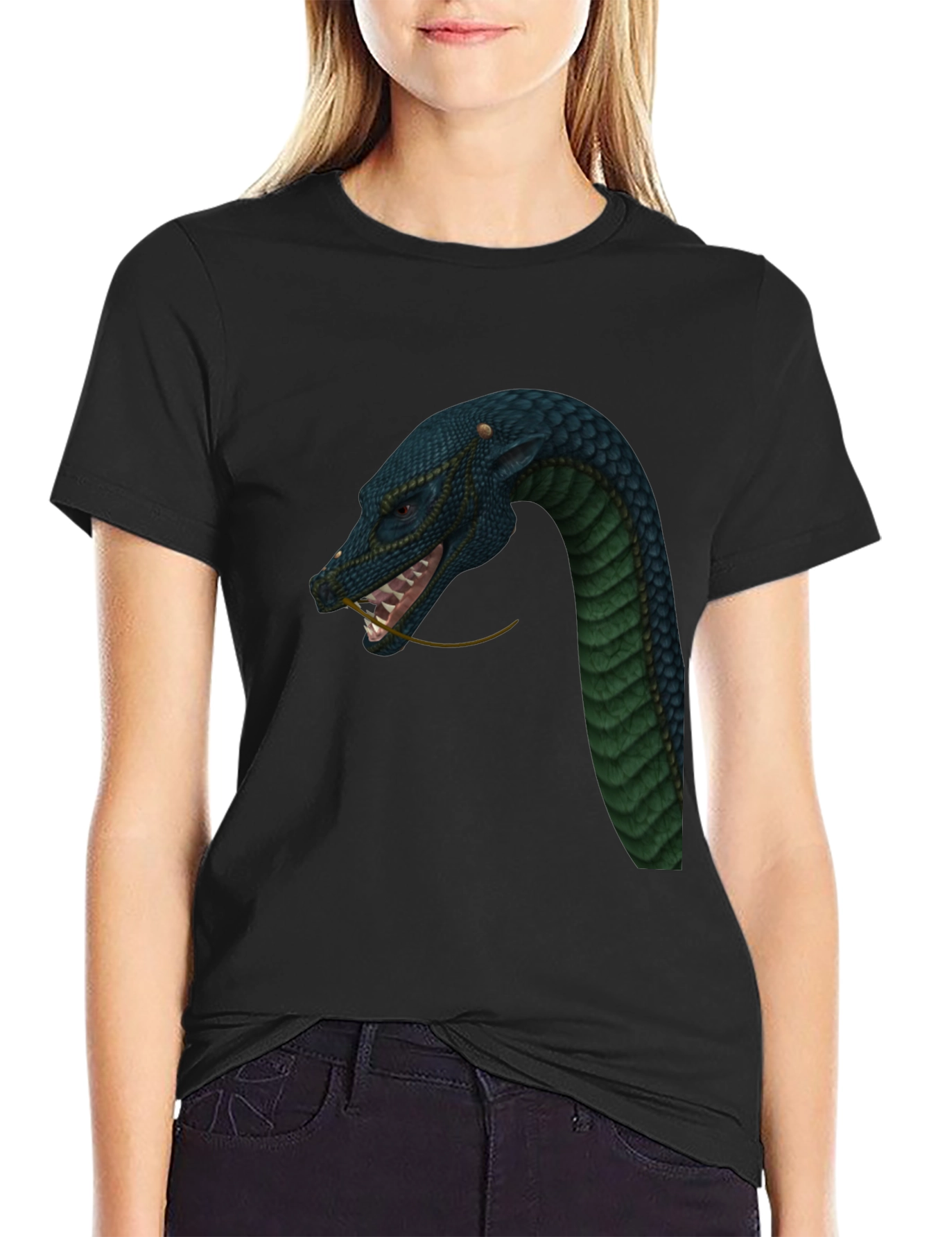 Dragon Snake T-Shirt - Black Graphic Tee