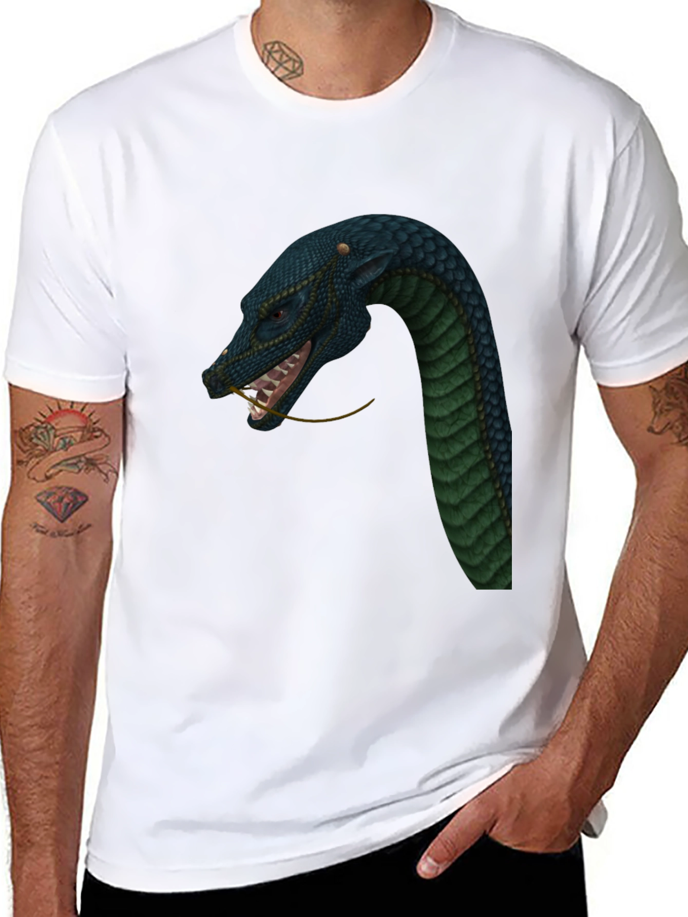 Dragon Snake T-Shirt - Black Graphic Tee