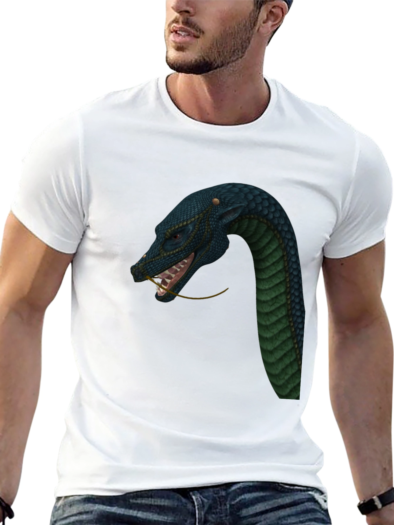 Dragon Snake T-Shirt - Black Graphic Tee