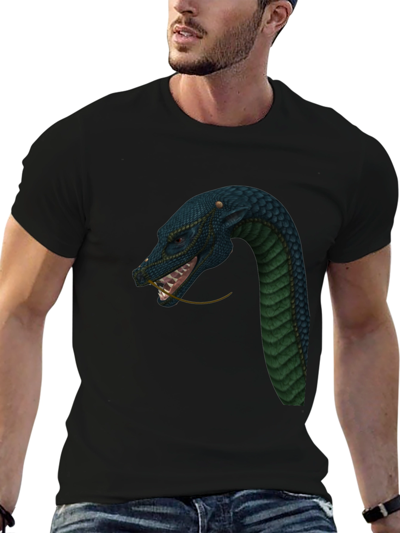 Dragon Snake T-Shirt - Black Graphic Tee