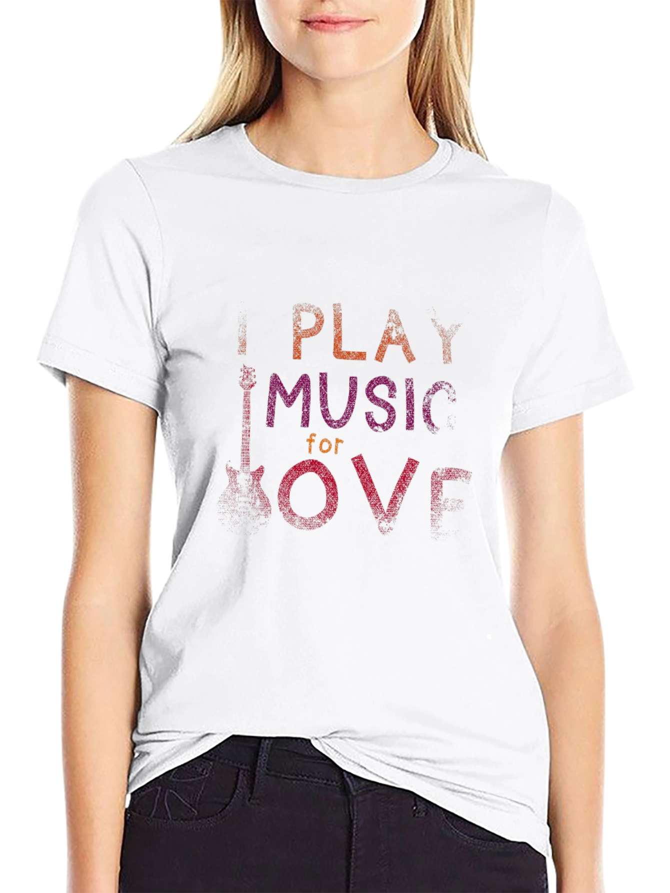 I Play Music for Love - Black T-Shirt