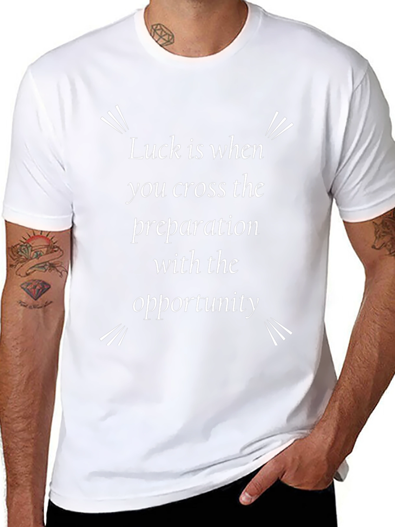 Luck is When T-Shirt - Motivational Quote Tee