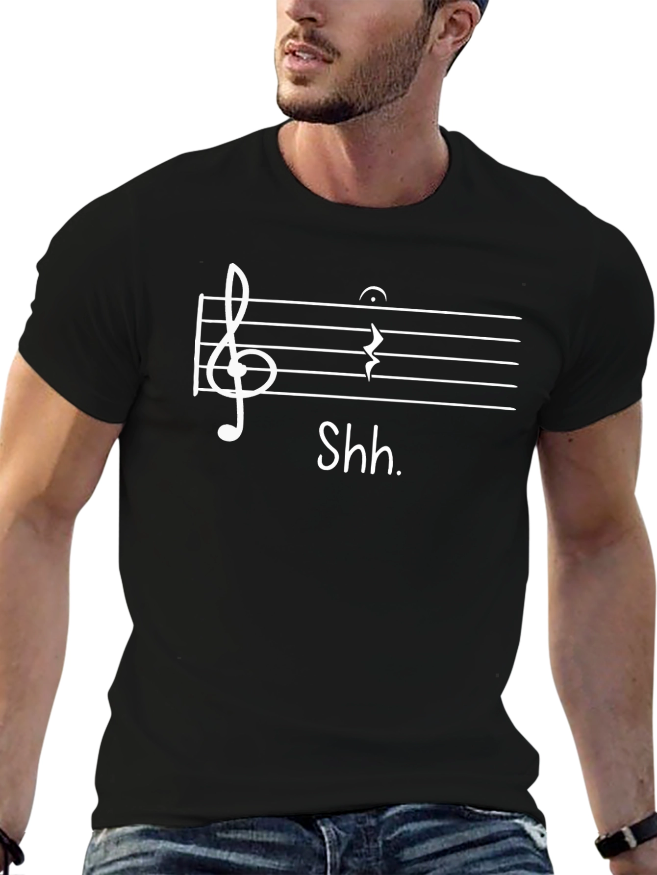 Musical Silence T-Shirt - Shh Rest Design