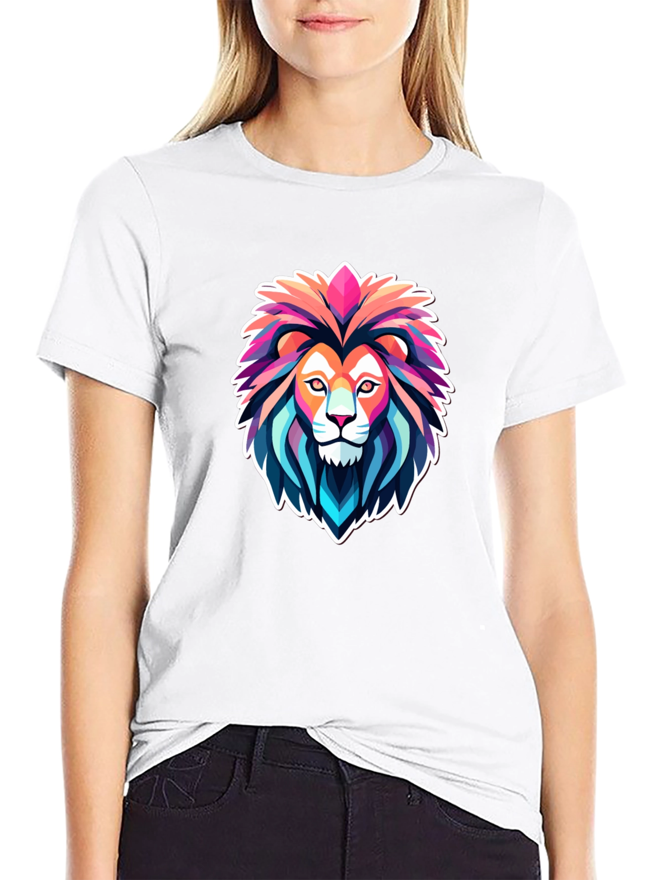 Bold Lion Graphic Tee - Stylish Mens Black T-Shirt