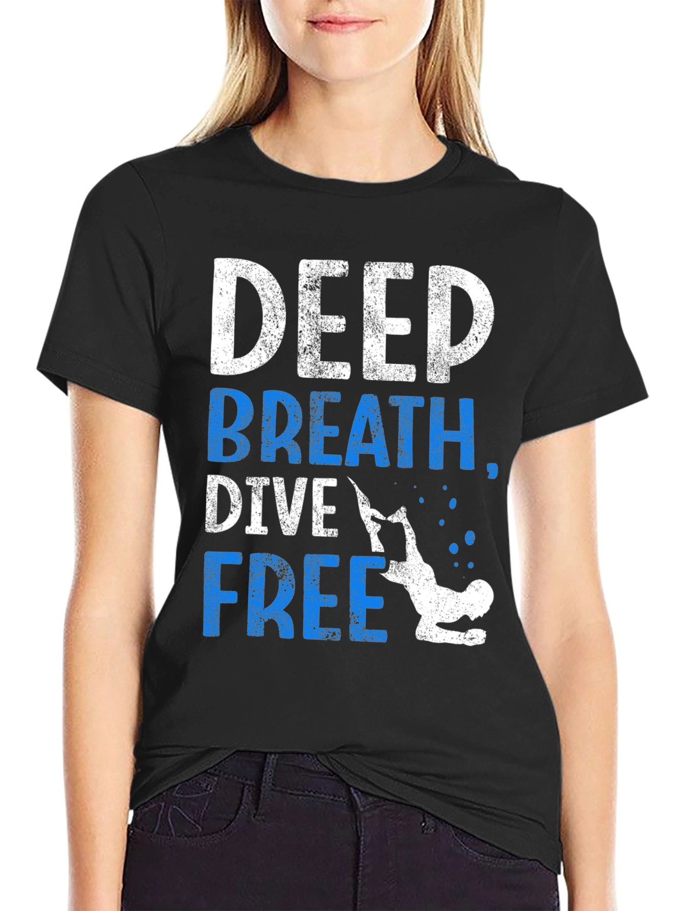 Deep Breath Dive Free T-Shirt