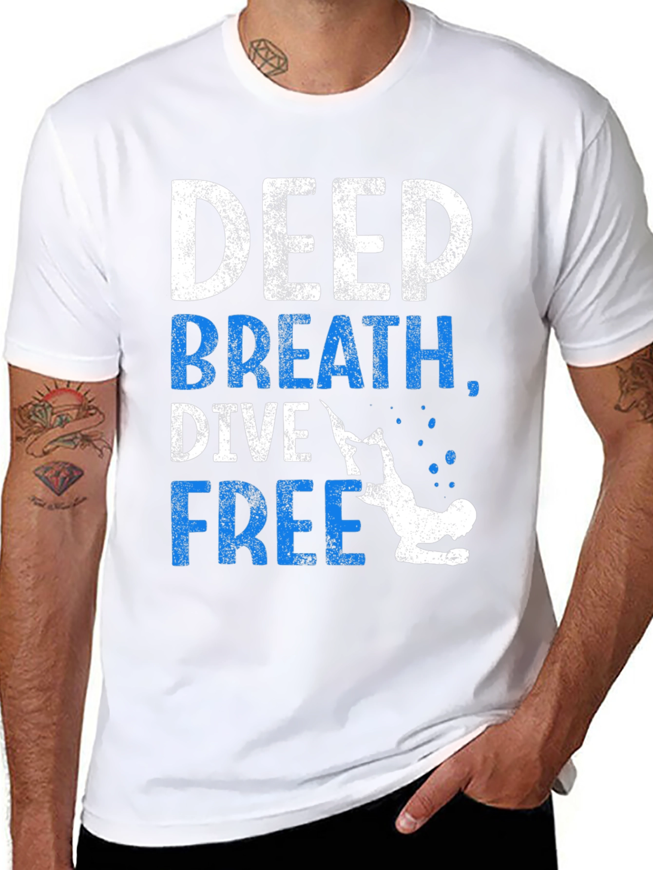 Deep Breath Dive Free T-Shirt